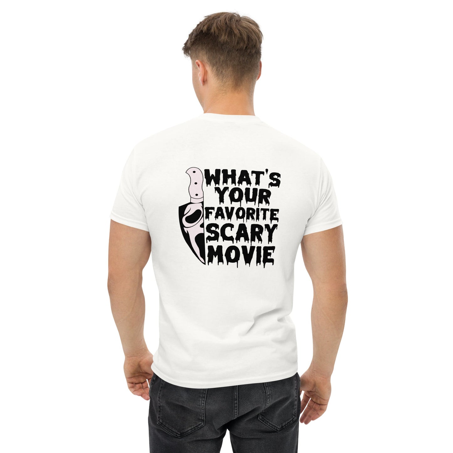 Favourite Horror Movie Graphic Tee – Casual Cotton Shirt for Spooky Season