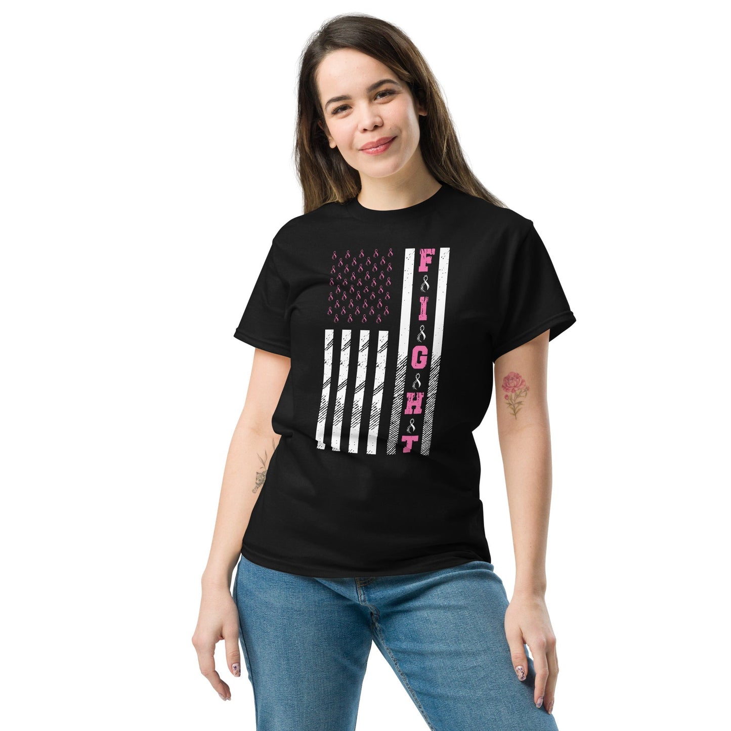ight Cancer Graphic Tee Support Warrior Spirit Unisex Cotton T‑Shirt