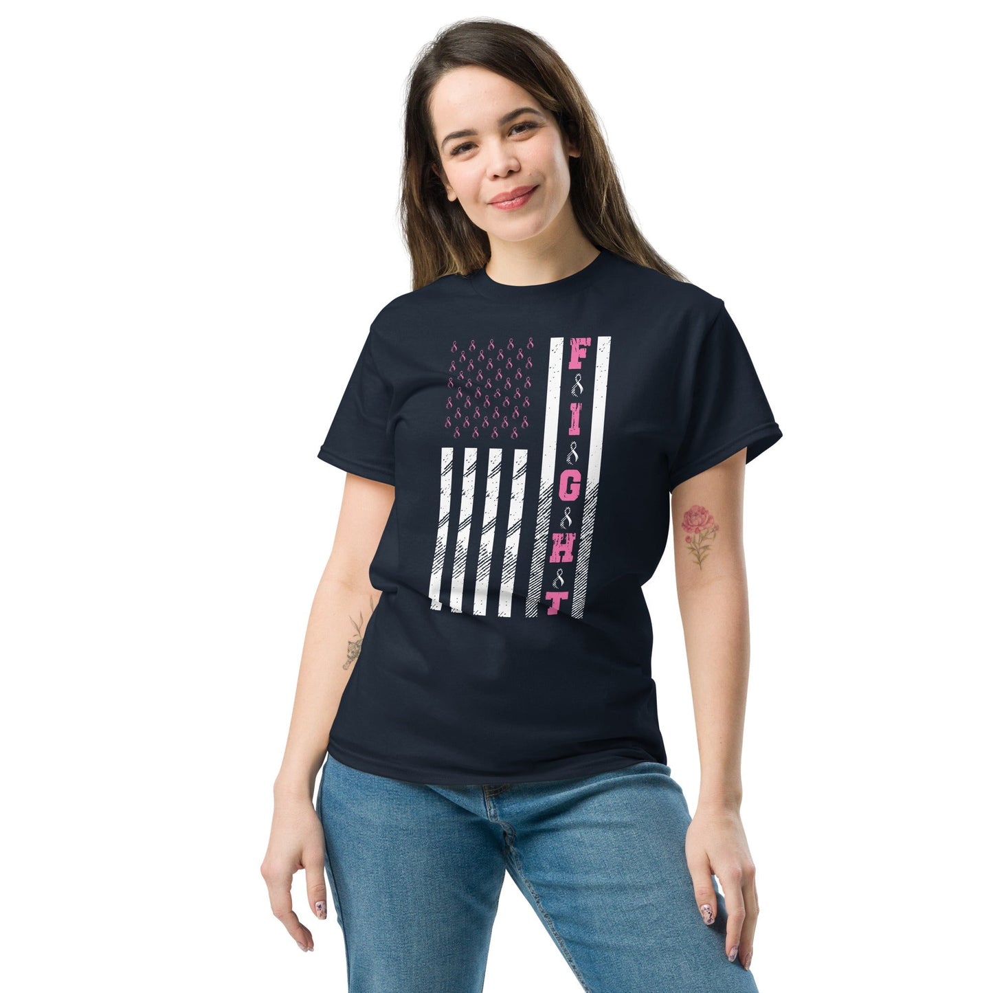 ight Cancer Graphic Tee Support Warrior Spirit Unisex Cotton T‑Shirt