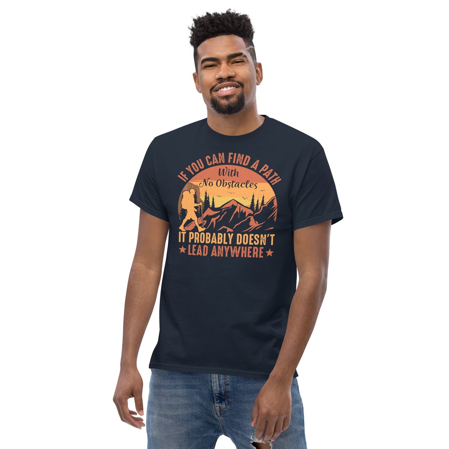 Find a Path Hiking T-Shirt – Inspirational Outdoor Graphic Cotton Tee