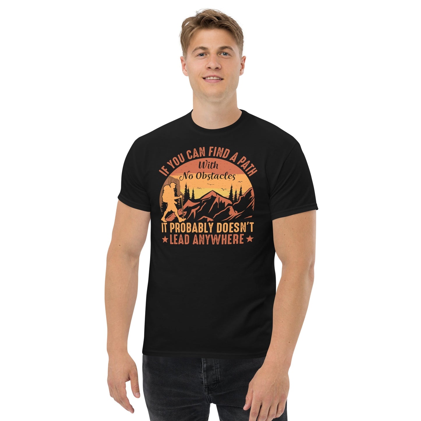 Find a Path Hiking T-Shirt – Inspirational Outdoor Graphic Cotton Tee