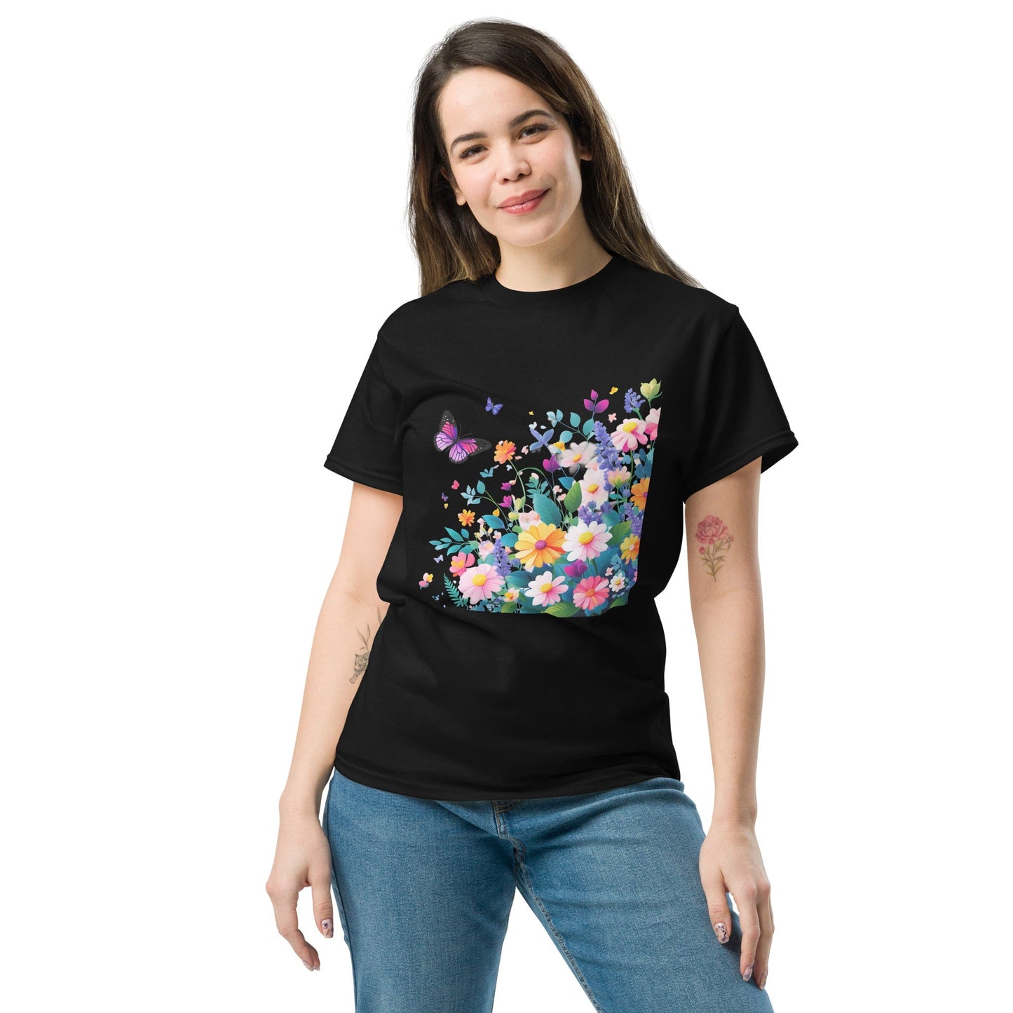Flowers Mother’s Day T-Shirt – Floral Graphic Cotton Tee for Mum