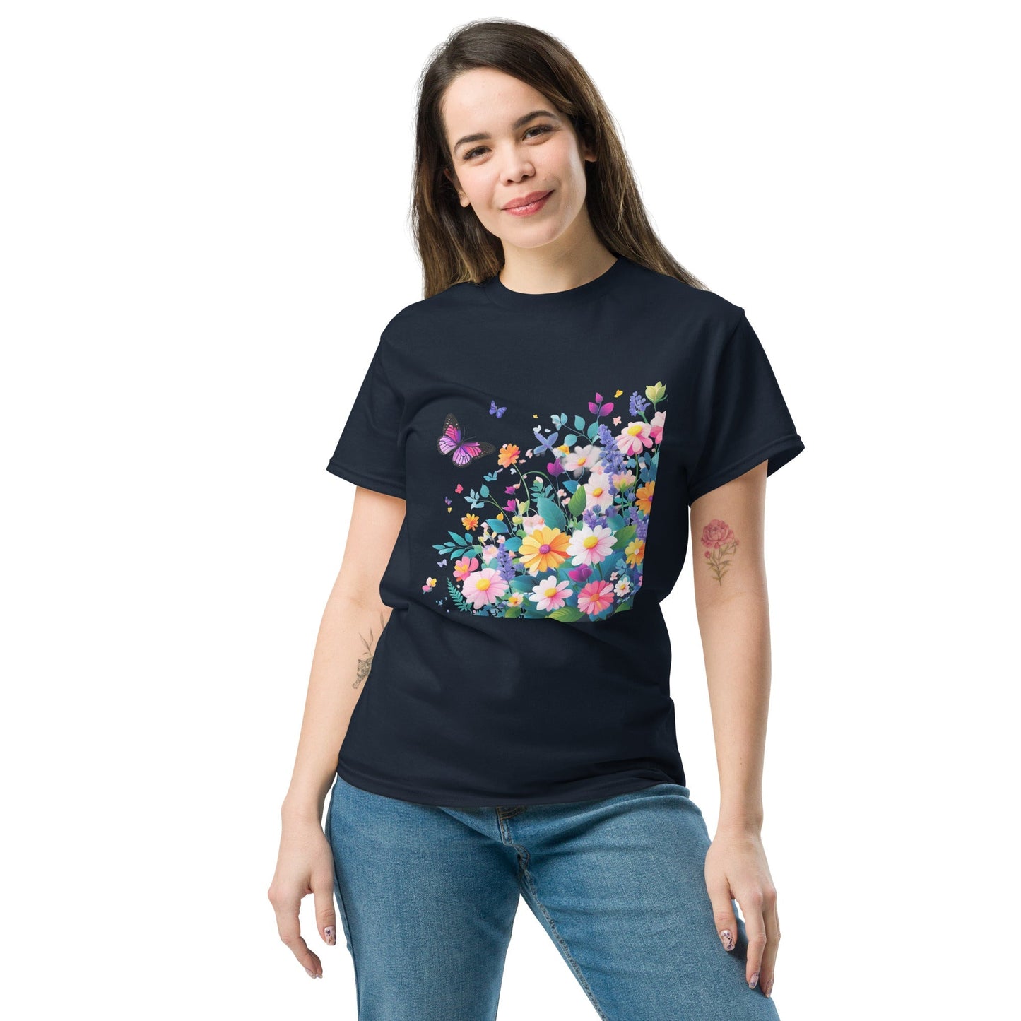 Flowers Mother’s Day T-Shirt – Floral Graphic Cotton Tee for Mum
