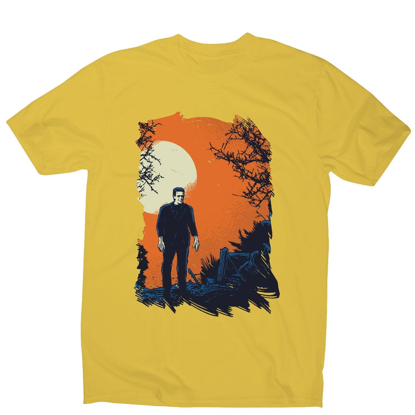 Frankenstein graphic - men's funny premium t-shirt
