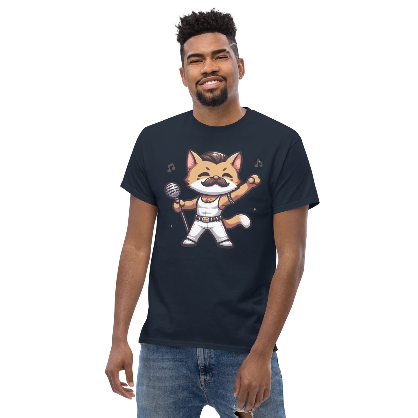 Freddie Purcury Cat T-Shirt – Funny Queen-Inspired Cat Graphic Tee