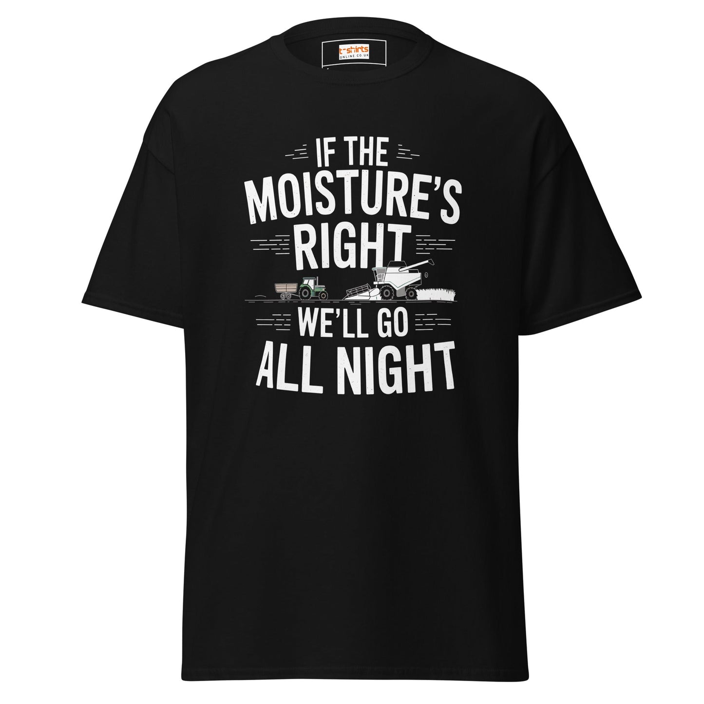 Go All Night Farmer T‑Shirt – Humorous Late‑Night Farm Life Graphic Tee
