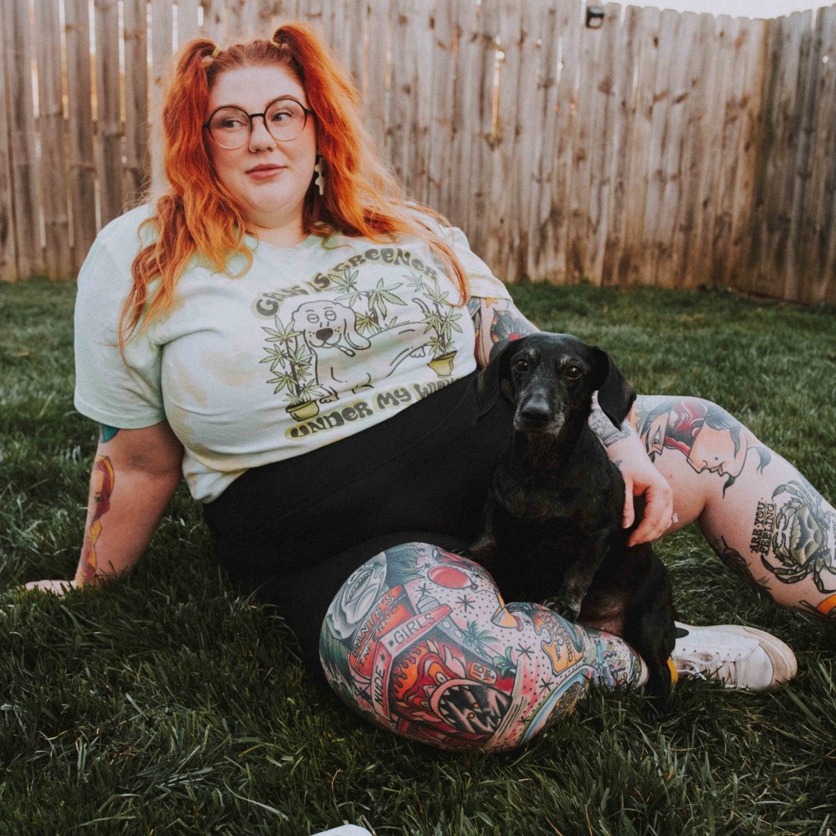 grass is greener under my wiener unisex tee | tie-dye
