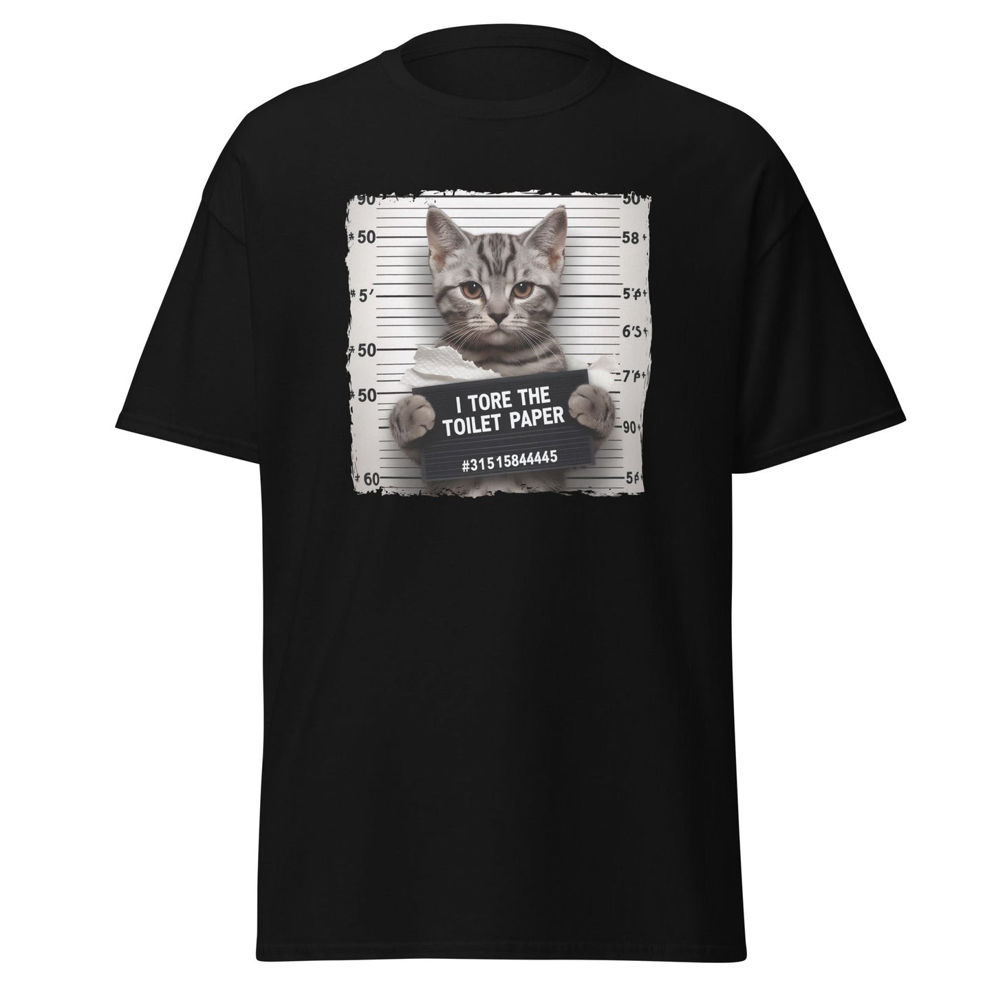 Guilty Cat T-Shirt – Funny Cat Graphic Cotton Tee for Cat Lovers