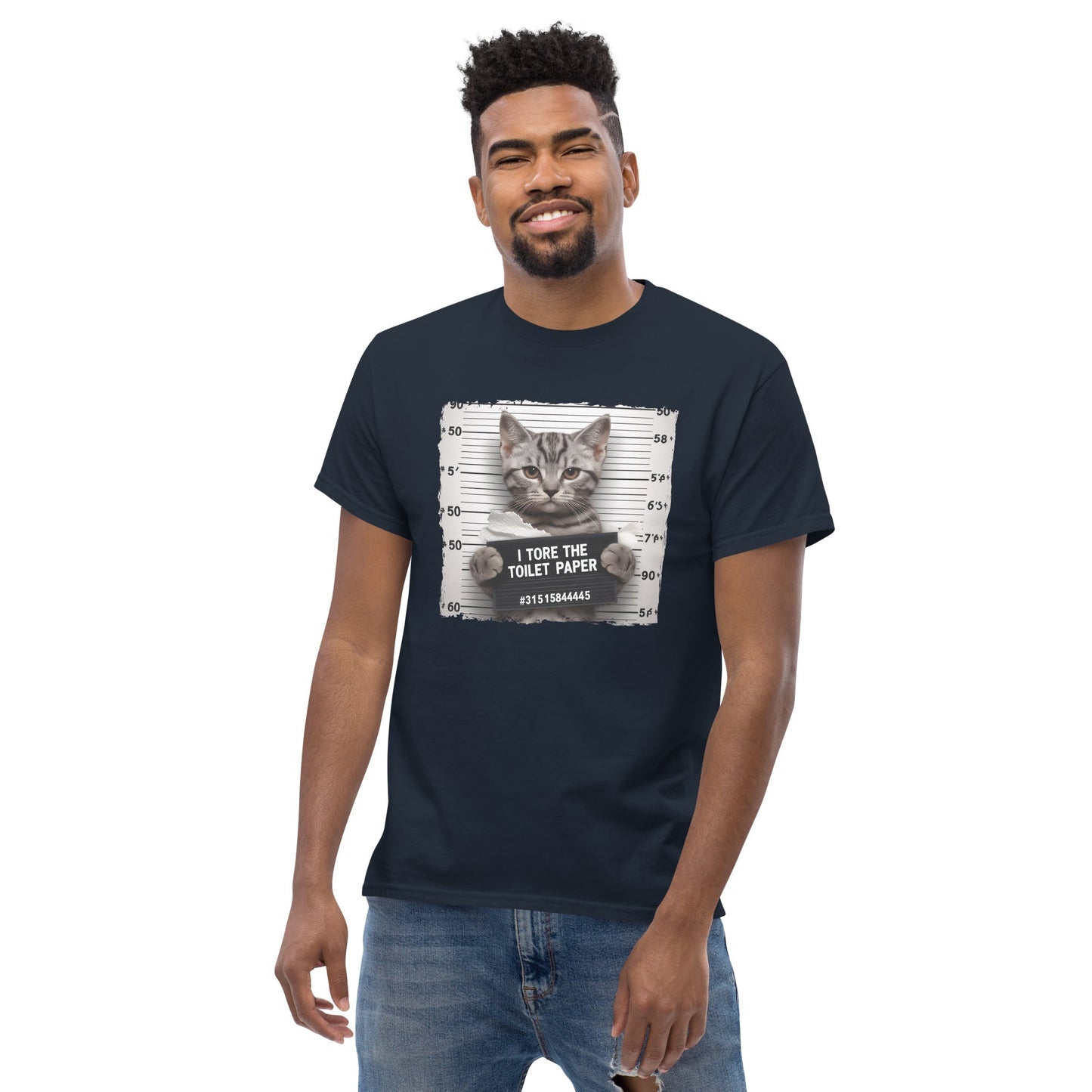 Guilty Cat T-Shirt – Funny Cat Graphic Cotton Tee for Cat Lovers
