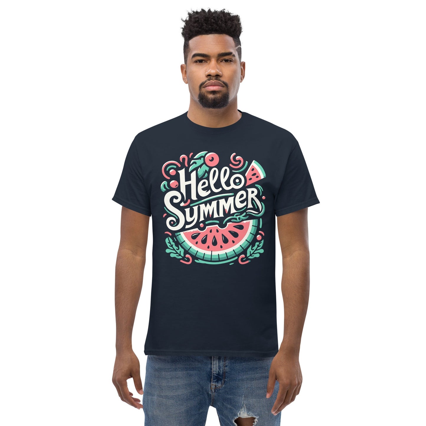 Hello Summer T-Shirt Vibrant Fruit Splash Graphic Tee