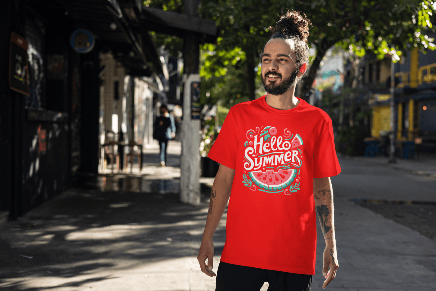 Hello Summer T-Shirt Vibrant Fruit Splash Graphic Tee