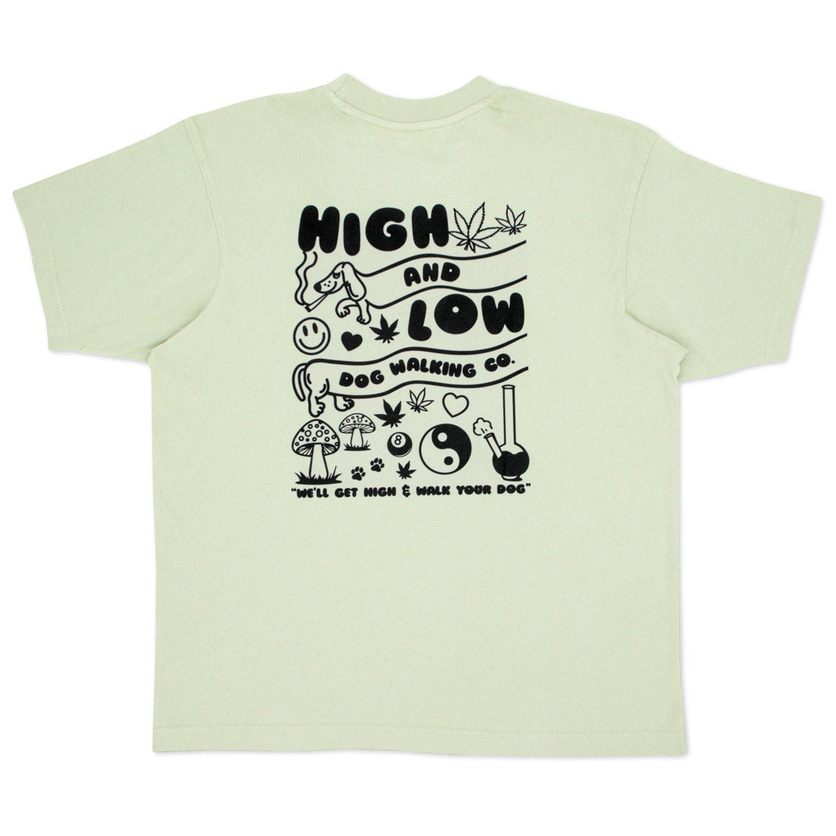 high & low dog walking co. unisex boxy tee