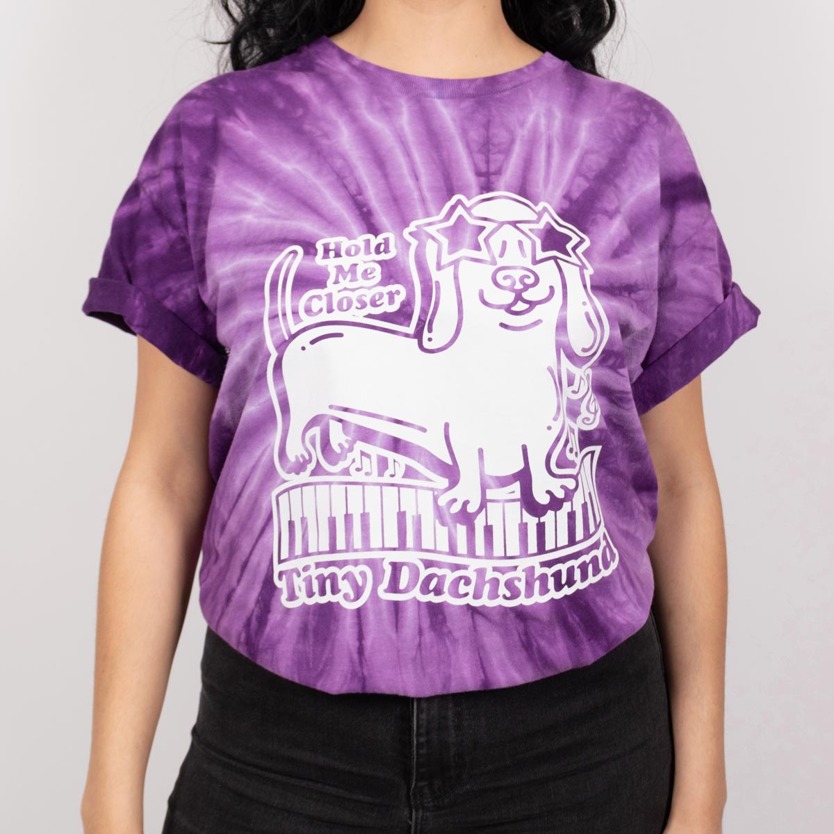 hold me closer tiny dachshund unisex tee | tie-dye