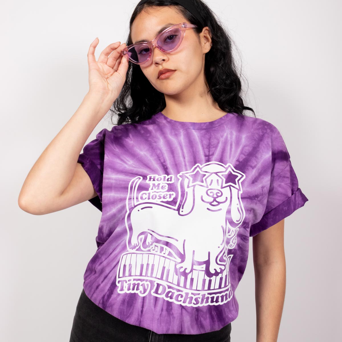 hold me closer tiny dachshund unisex tee | tie-dye