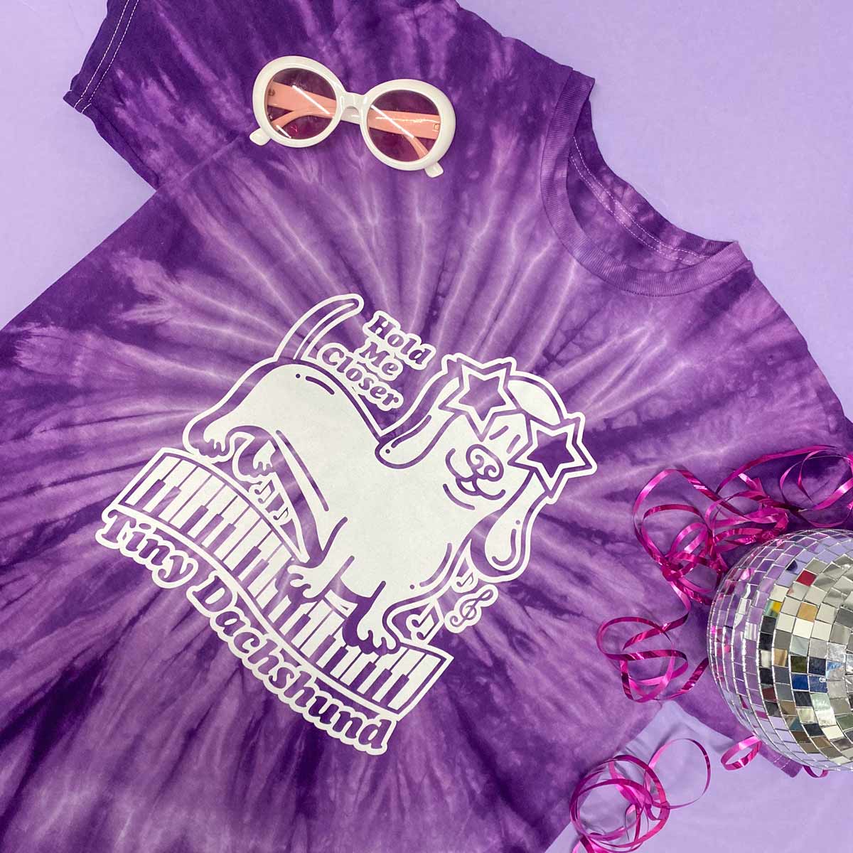 hold me closer tiny dachshund unisex tee | tie-dye