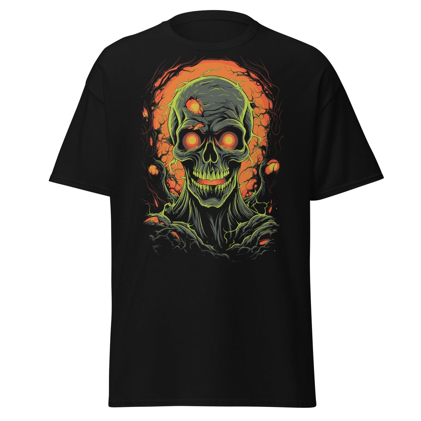 Chilling Horror Skull T‑Shirt Spooky Halloween Skull Graphic Tee Unisex Cotton