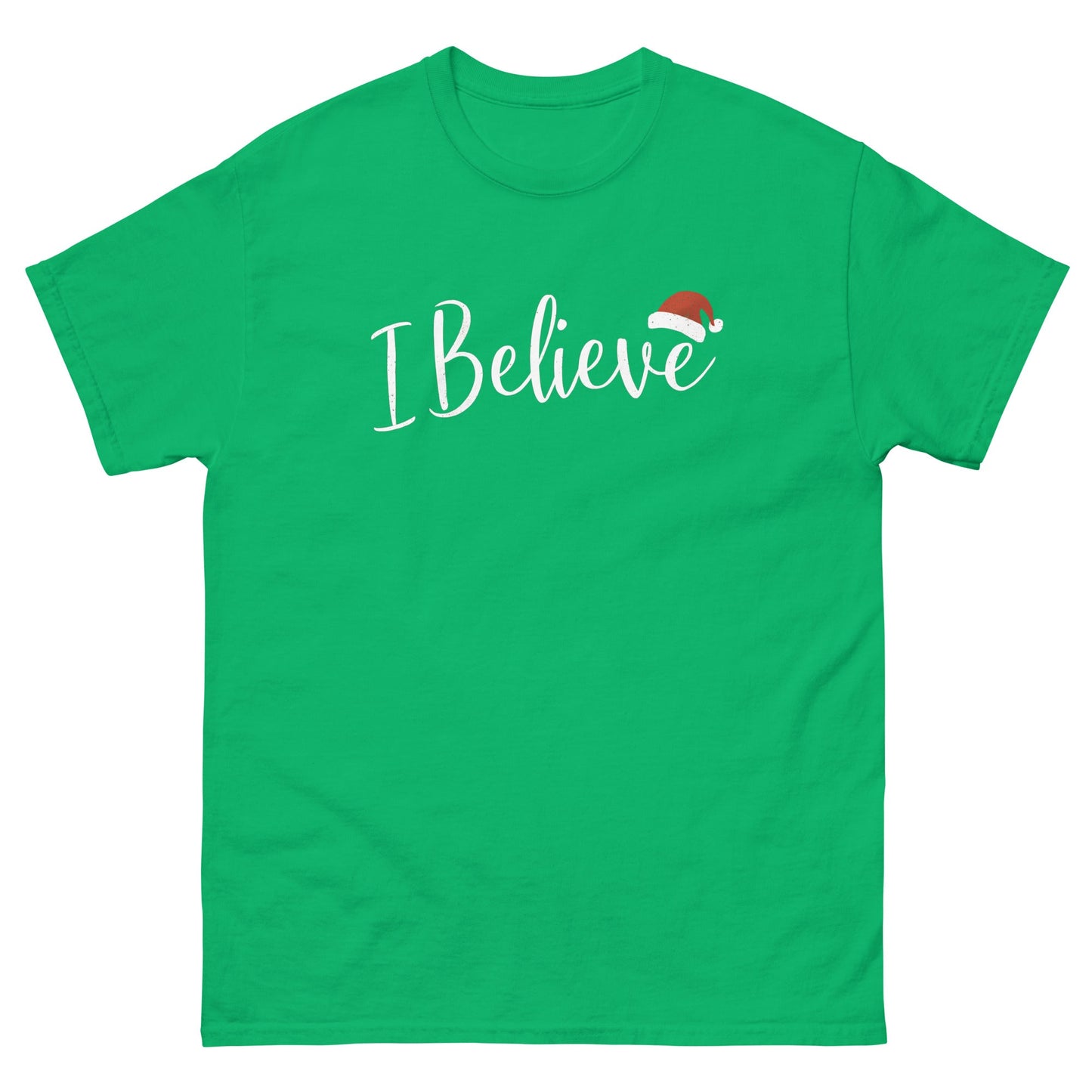 I Believe Holiday T‑Shirt Santa Claus Spirit Graphic Unisex Cotton Tee