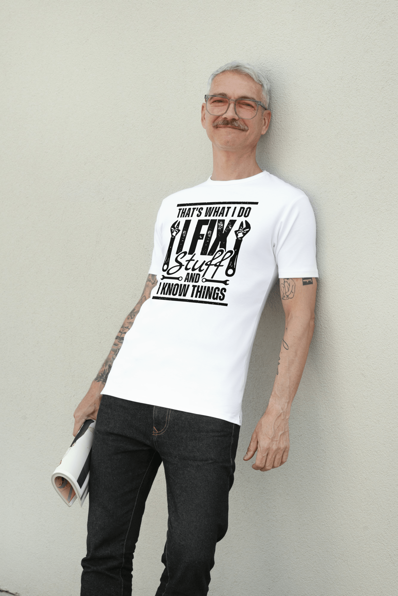 I Fix Stuff and I Know Things T‑Shirt Humorous Repair Graphic Tee