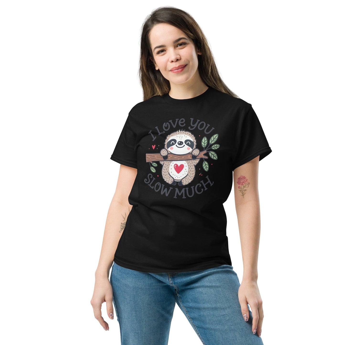 I Love You Sloth T‑Shirt – Cute Animal Lover Graphic Cotton Tee
