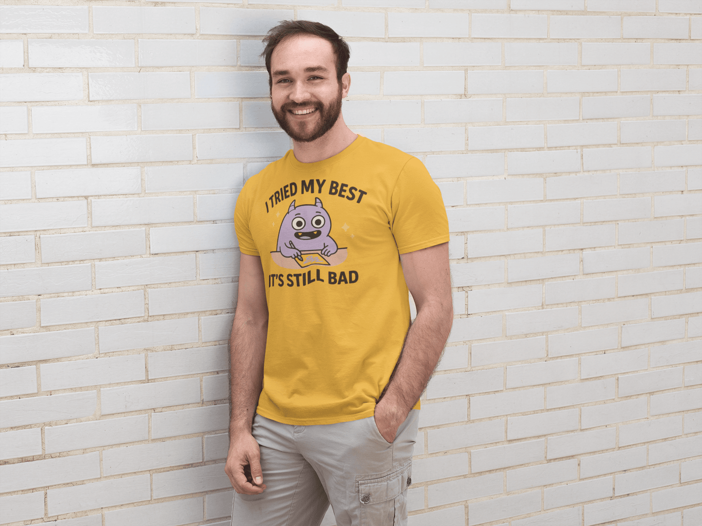 I Tried My Best T-Shirt | Funny Relatable Monster Tee