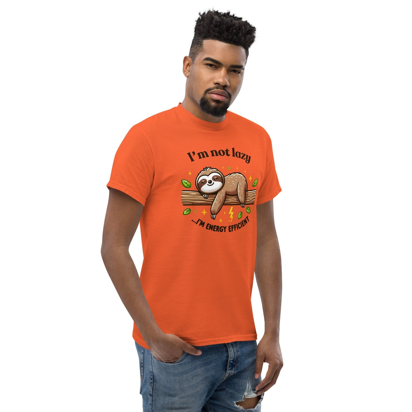 I’m Not Lazy Sloth T‑Shirt – Funny Sloth Graphic Cotton Tee