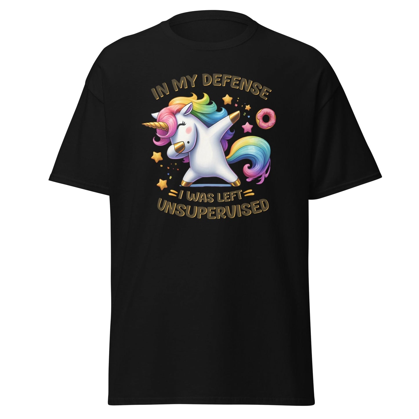 Funny Unicorn Graphic Tee – “In My Defense†Cotton Shirt for Dreamers