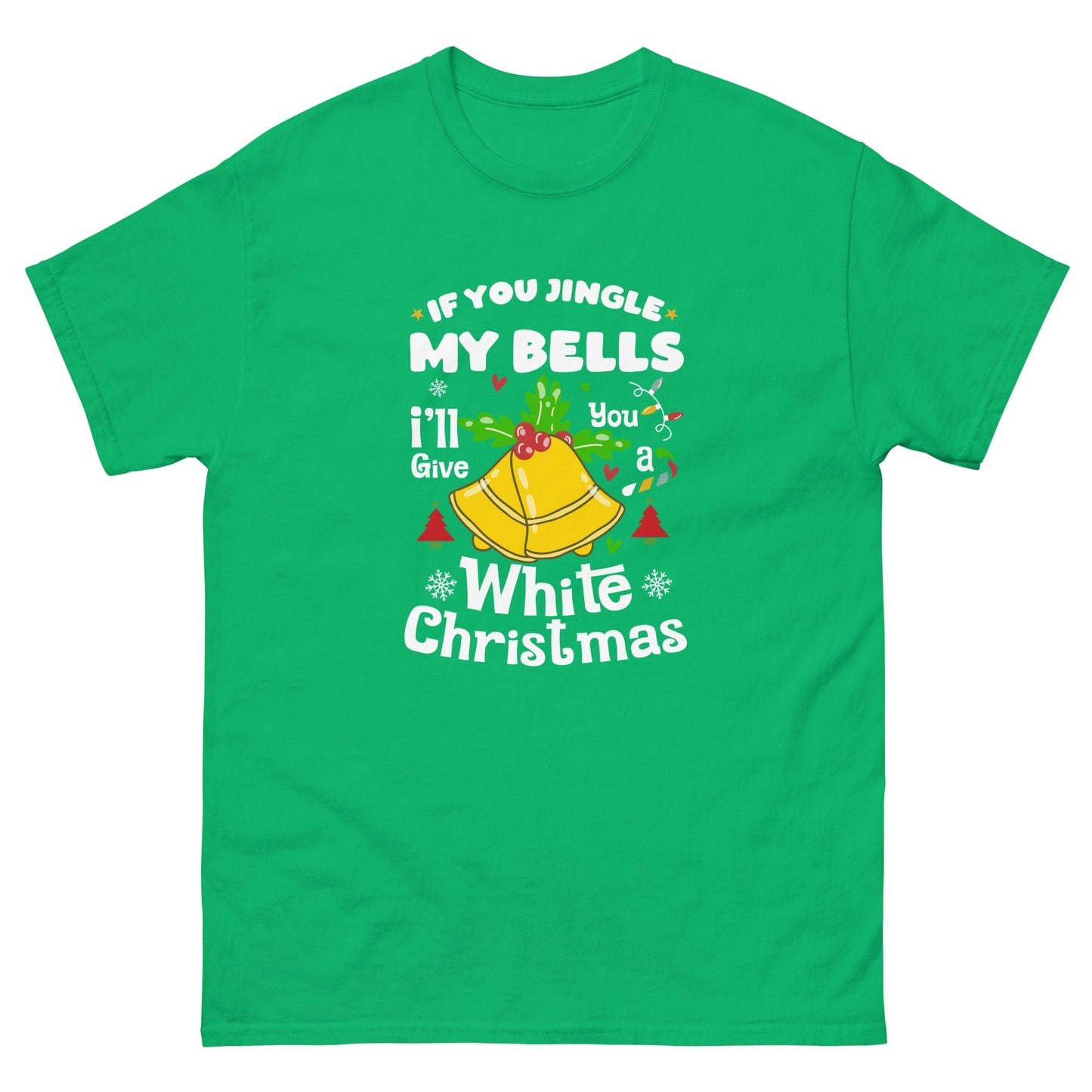 Jingle My Bells T‑Shirt Funny Adult Christmas Graphic Tee Mens Cotton