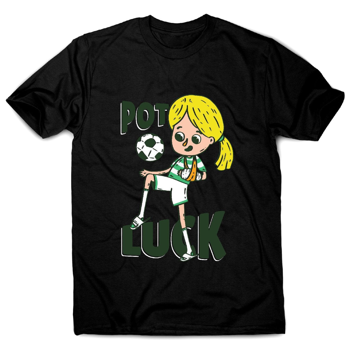 Potluck soccer - men's funny premium t-shirt