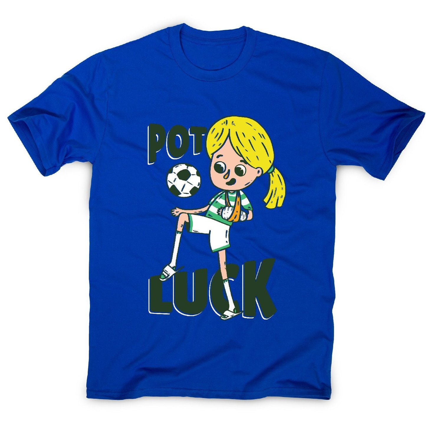 Potluck soccer - men's funny premium t-shirt