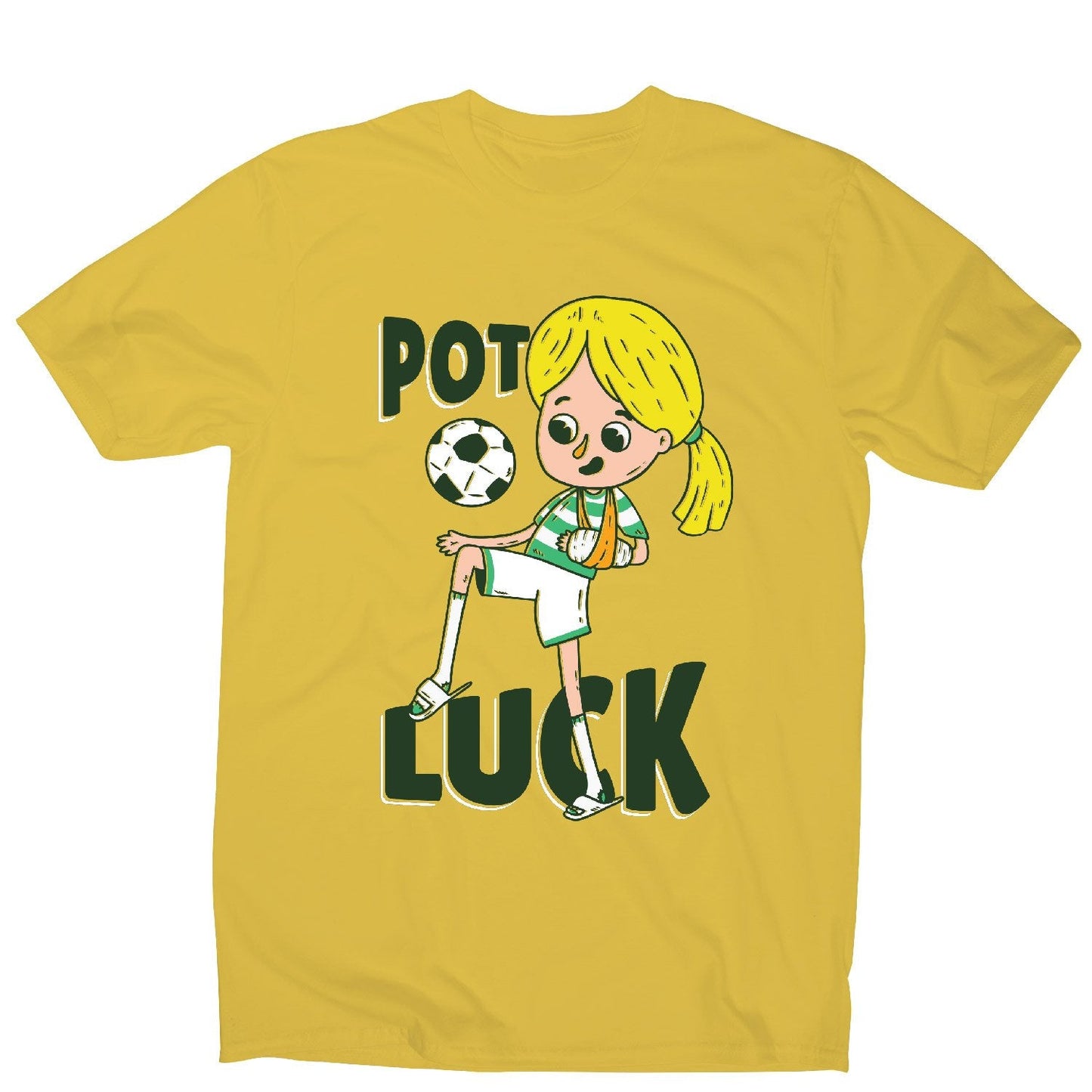 Potluck soccer - men's funny premium t-shirt