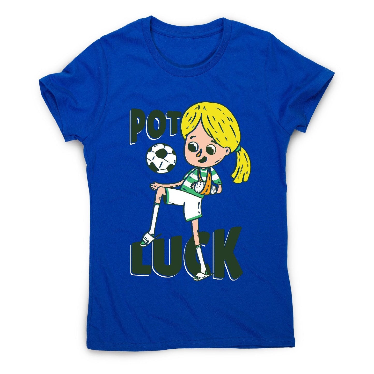Potluck soccer - women's funny premium t-shirt