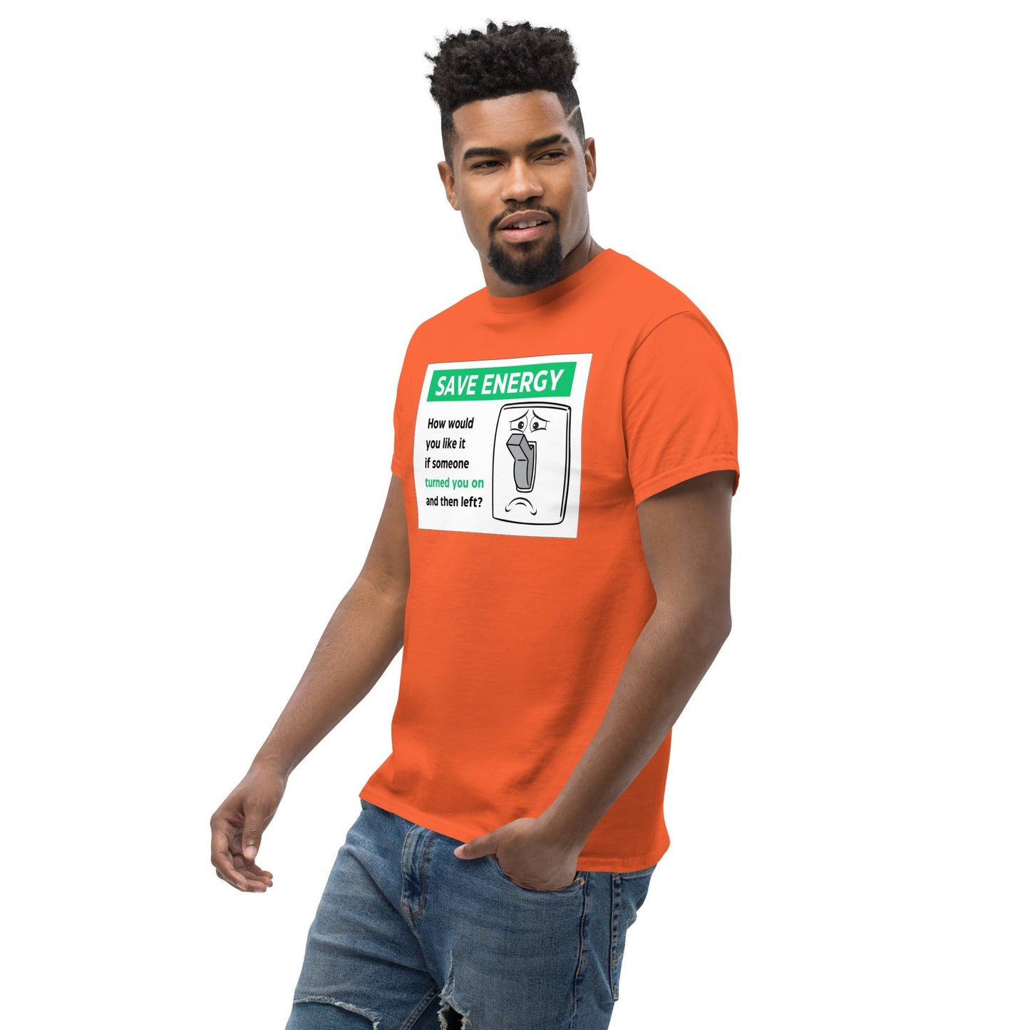 Save Energy Meme Graphic Tee – Soft Cotton Meme Humor Shirt