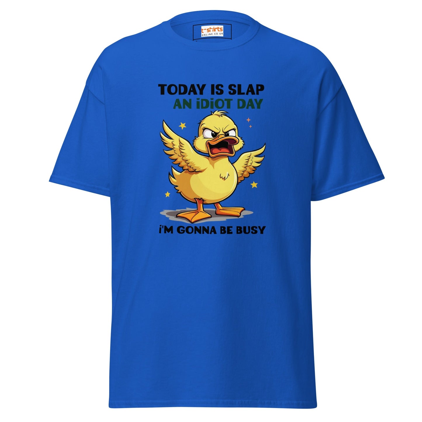 Slap An Idiot Day Duck T-Shirt – Funny Quirky Animal Graphic Tee