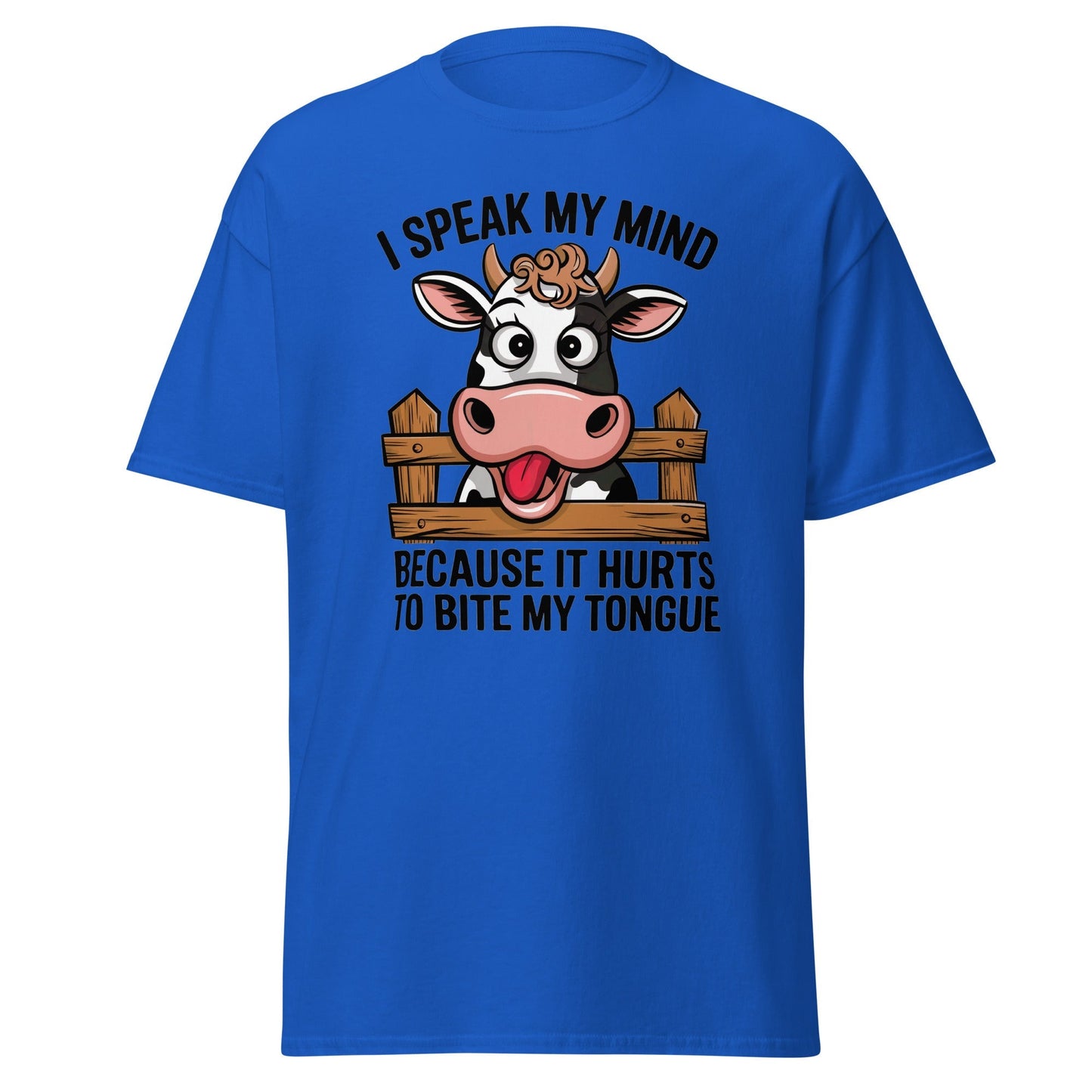 Speak My Mind Funny Cow T-Shirt – Humorous Farm Animal Graphic Tee