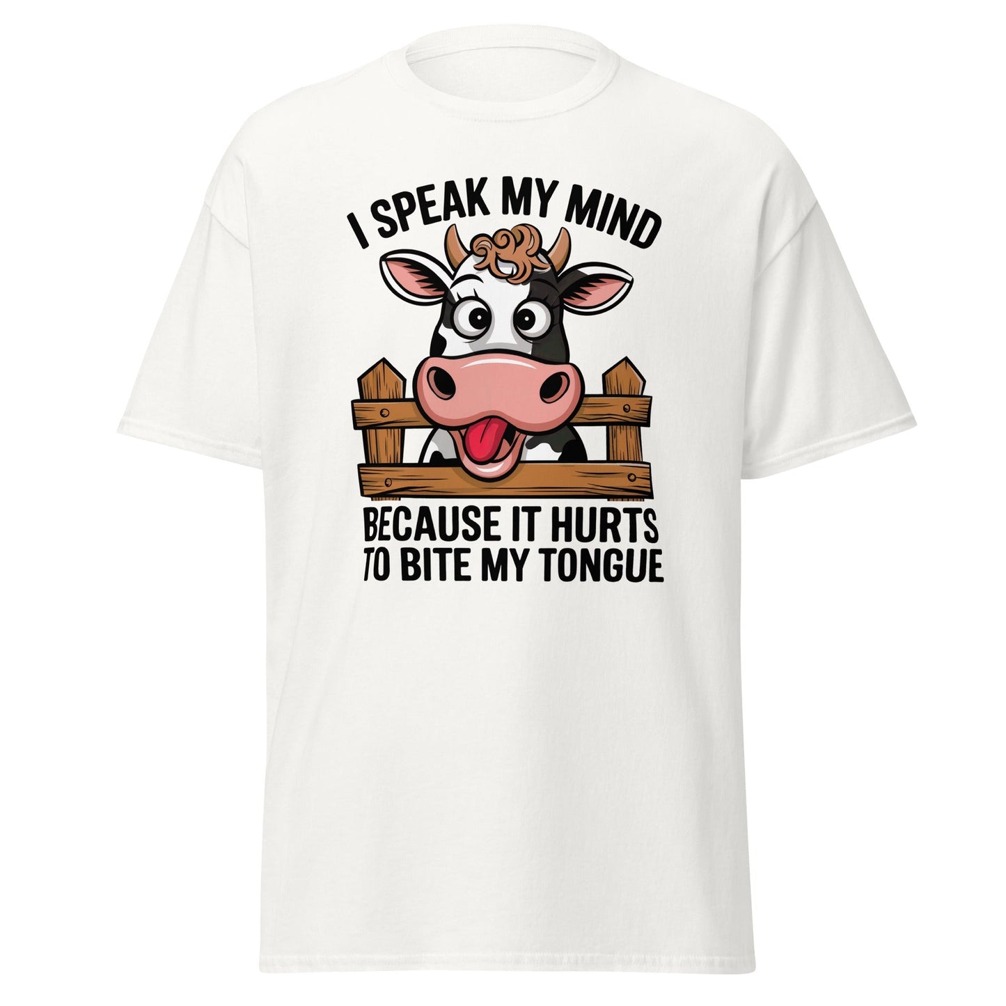 Speak My Mind Funny Cow T-Shirt – Humorous Farm Animal Graphic Tee