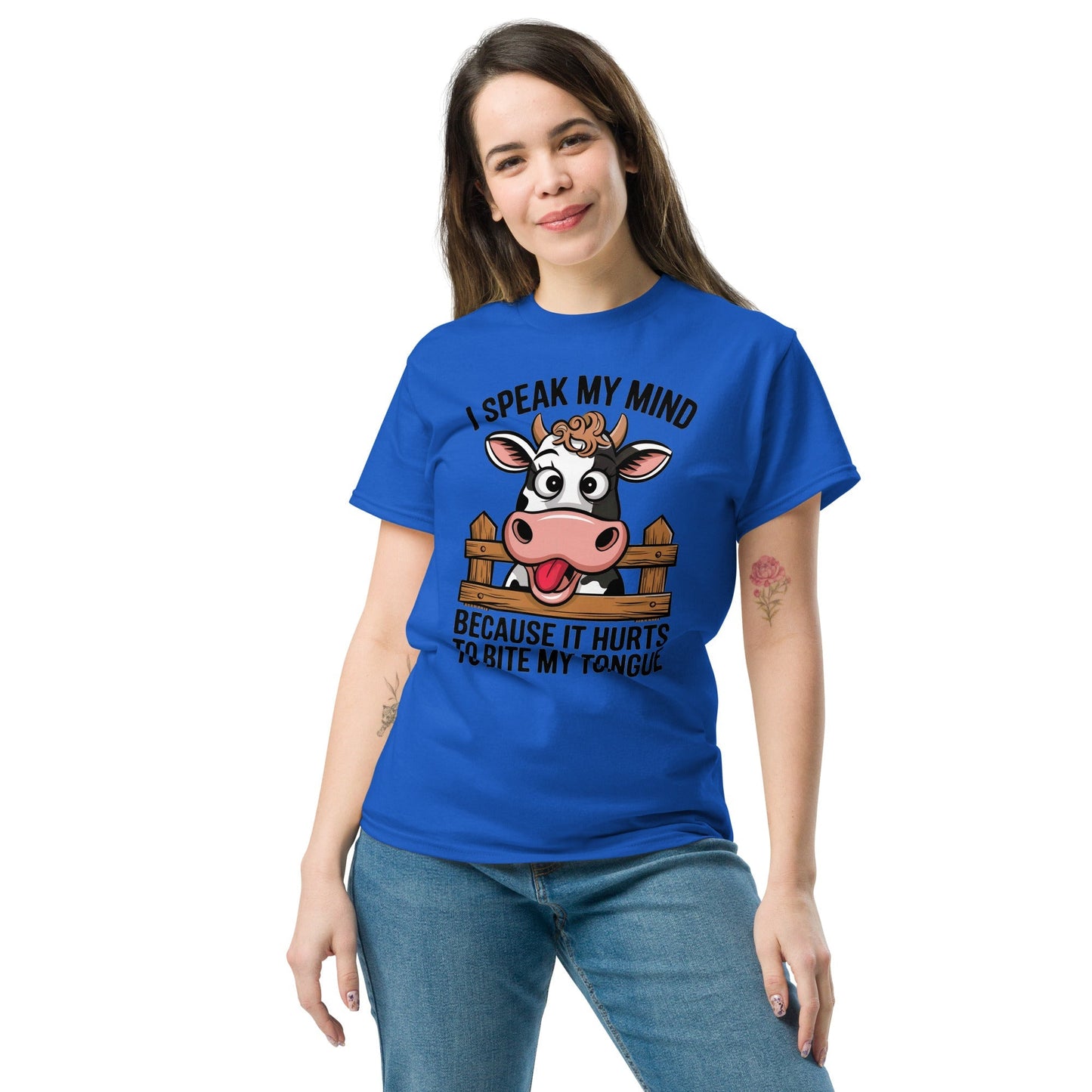 Speak My Mind Funny Cow T-Shirt – Humorous Farm Animal Graphic Tee