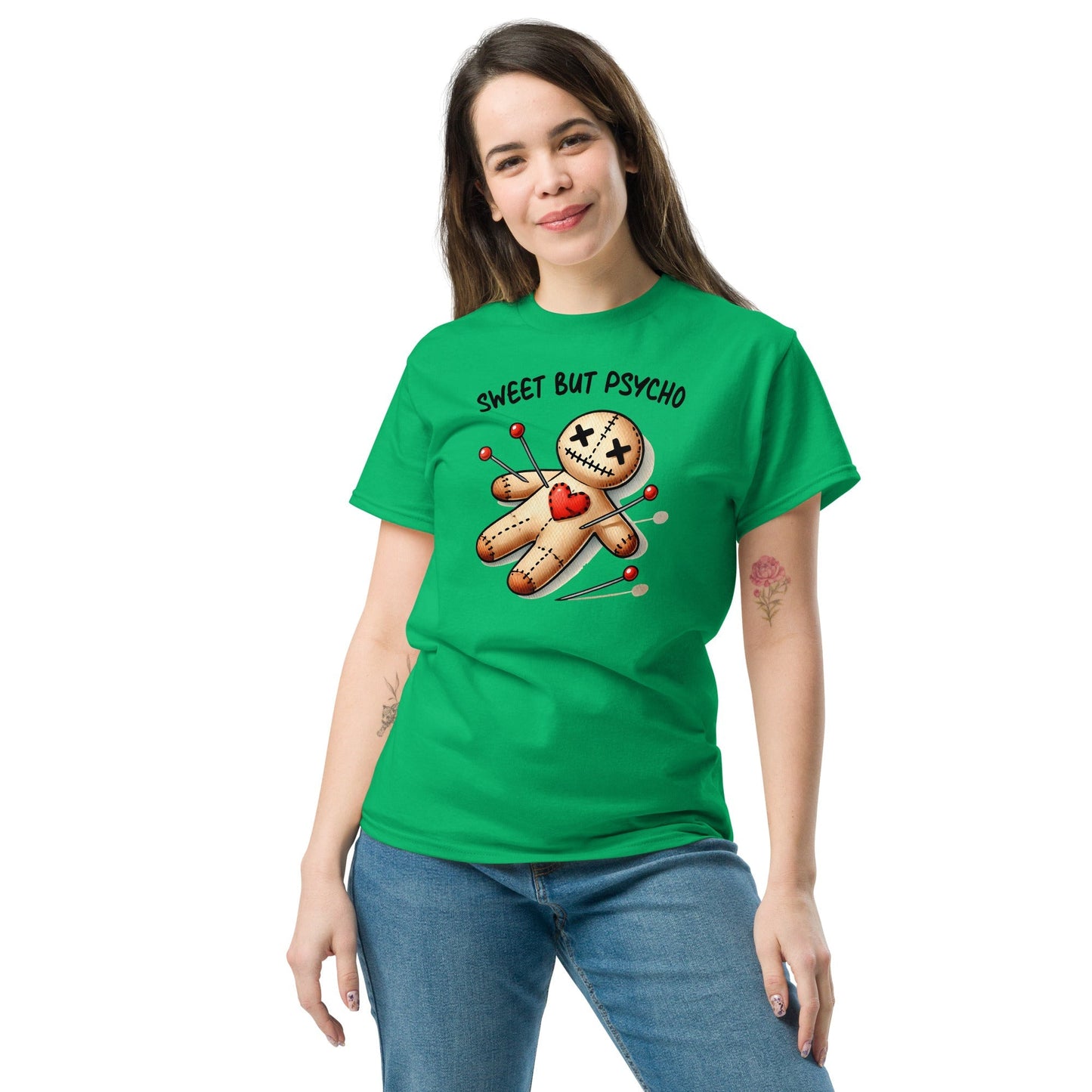 Sweet but Psycho Voodoo Doll T-Shirt – Edgy Graphic Tee for Bold Personalities