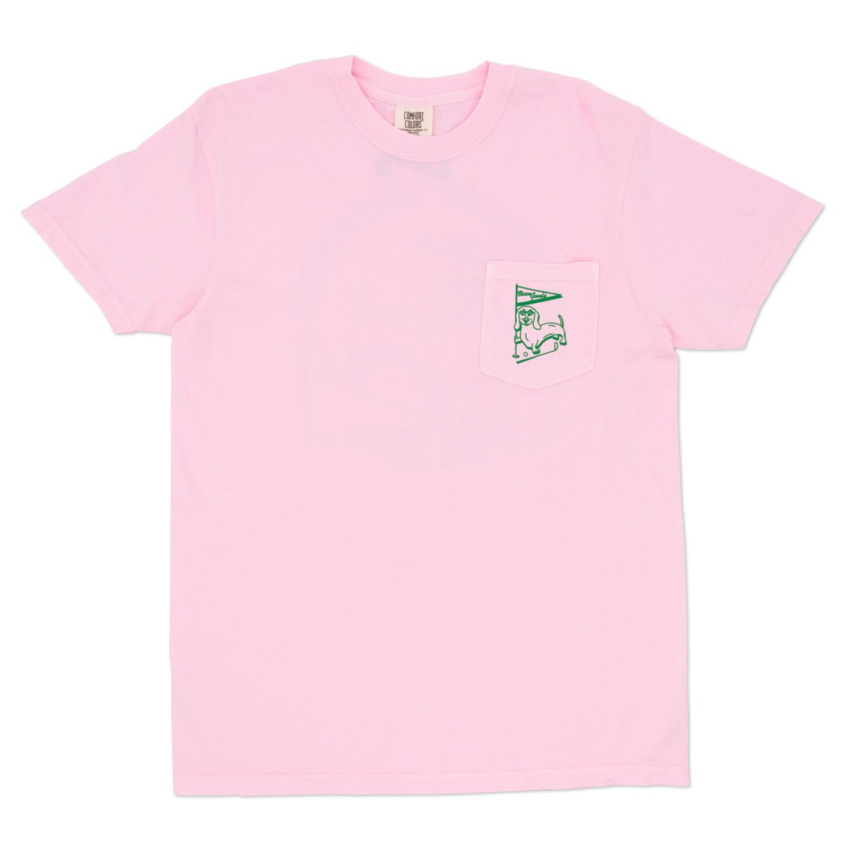 swingin’ wieners golf club unisex pocket tee | caddy pink