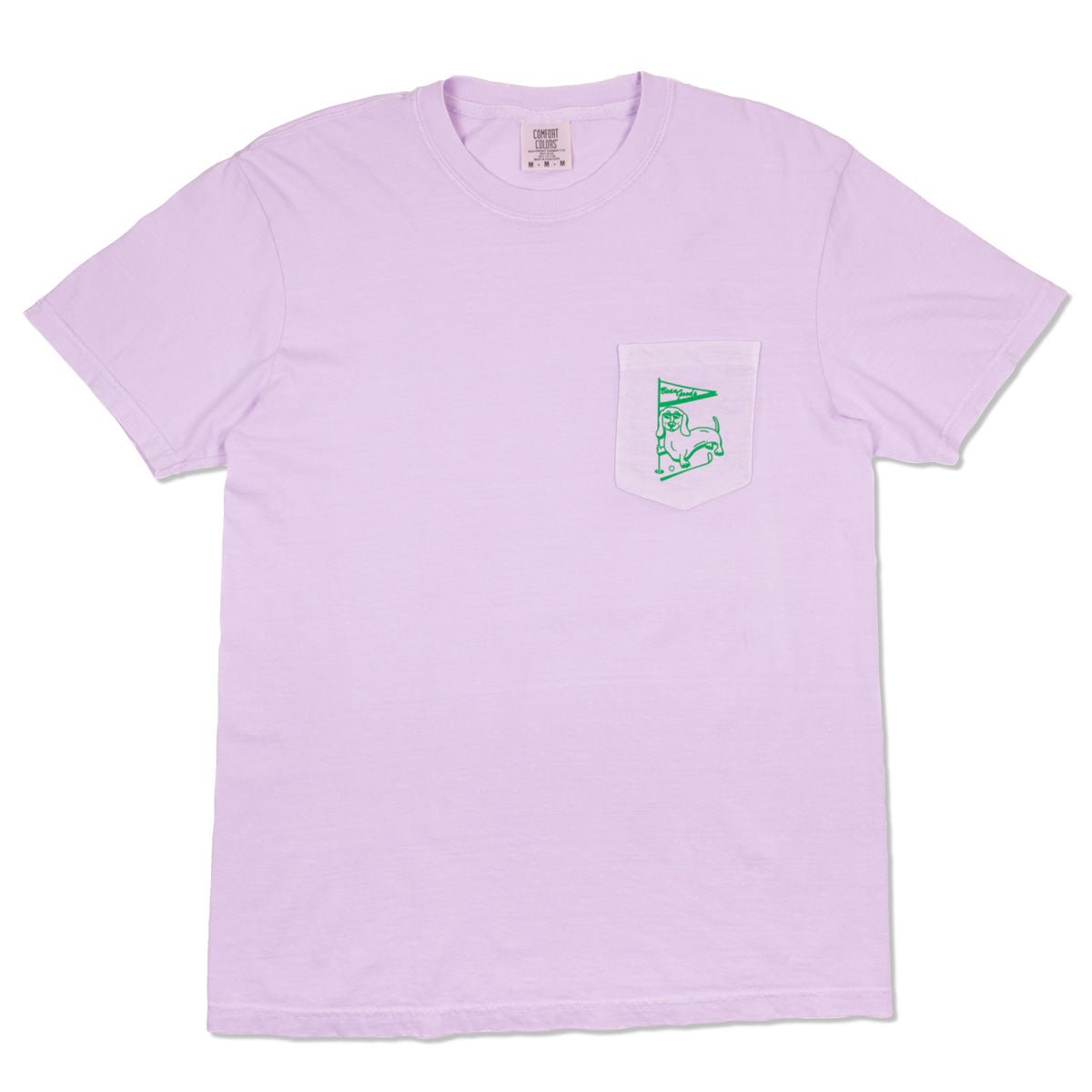 swingin' wieners golf club unisex pocket tee | lavender