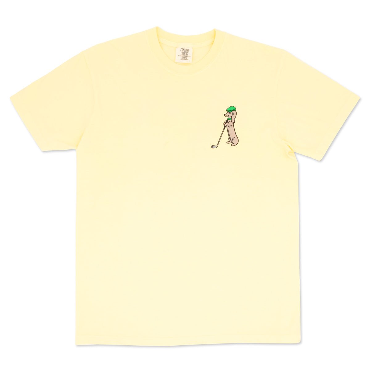 swingin’ wieners golf club unisex tee | banana