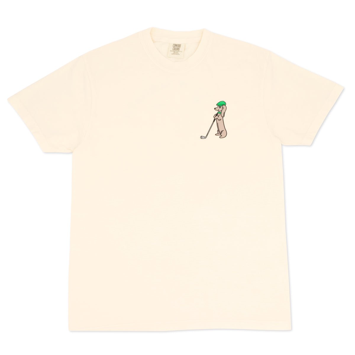 swingin’ wieners golf club unisex tee | cream