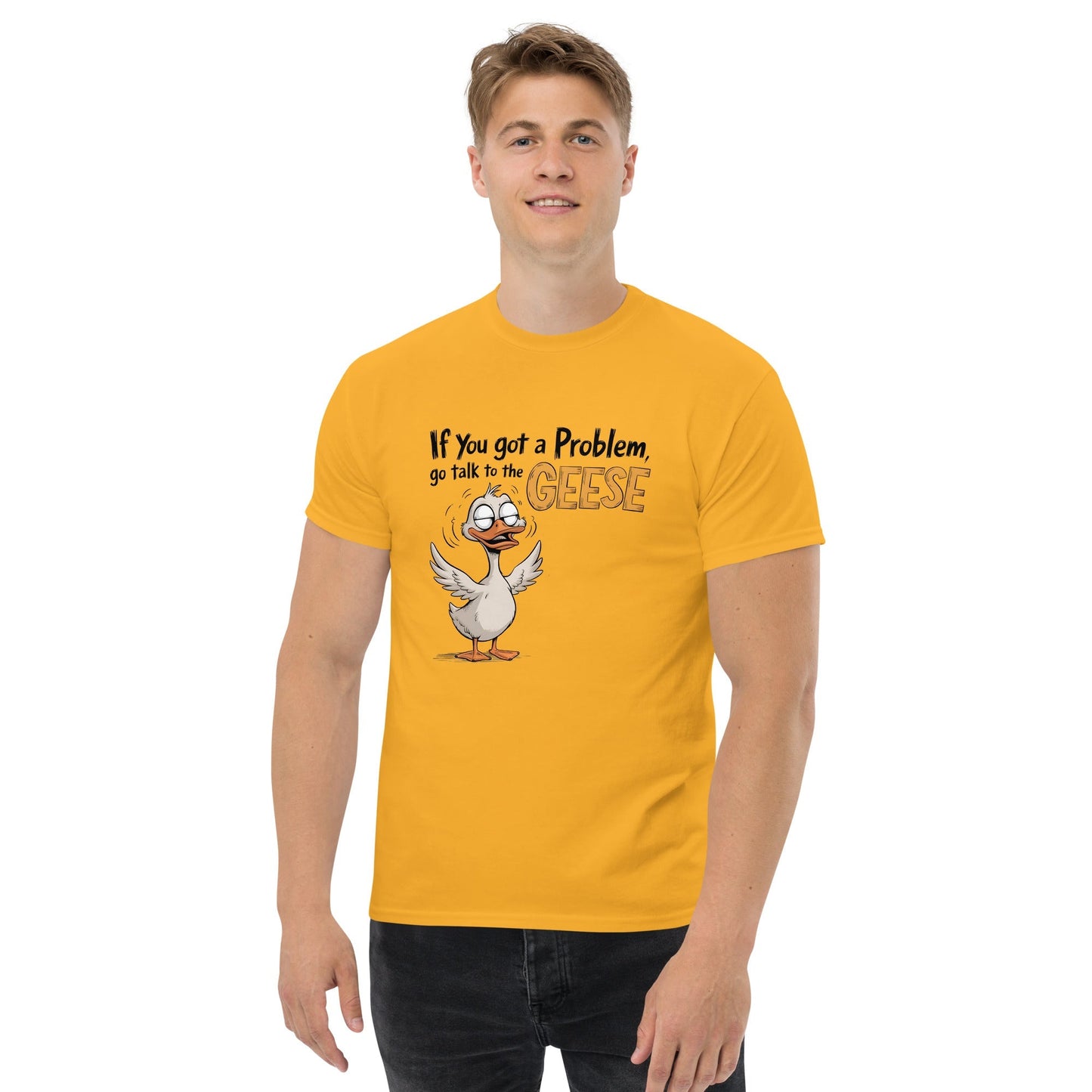 Talk to the Geese T-Shirt – Funny Duck Graphic Cotton Tee