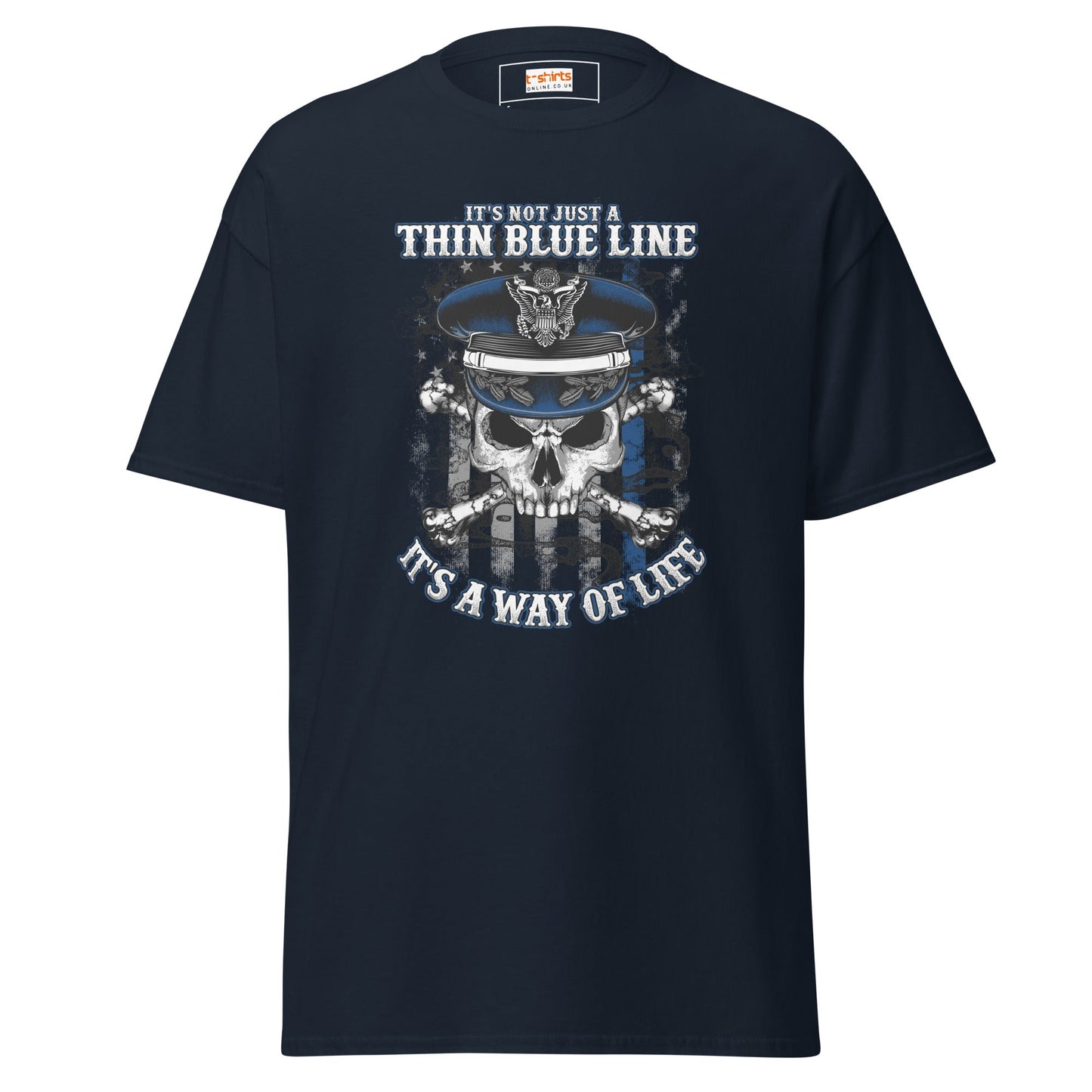Thin Blue Line Graphic Tee – Honor Officers & Show Solidarity