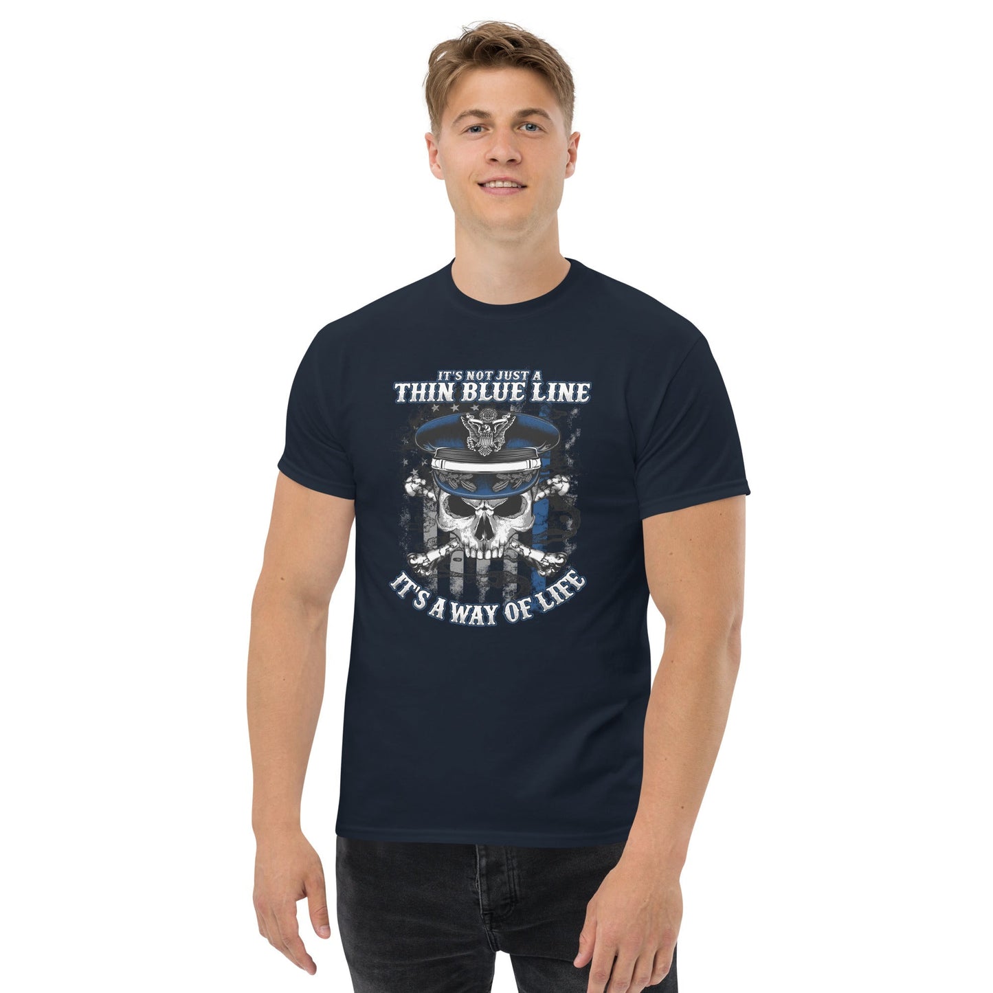 Thin Blue Line Graphic Tee – Honor Officers & Show Solidarity