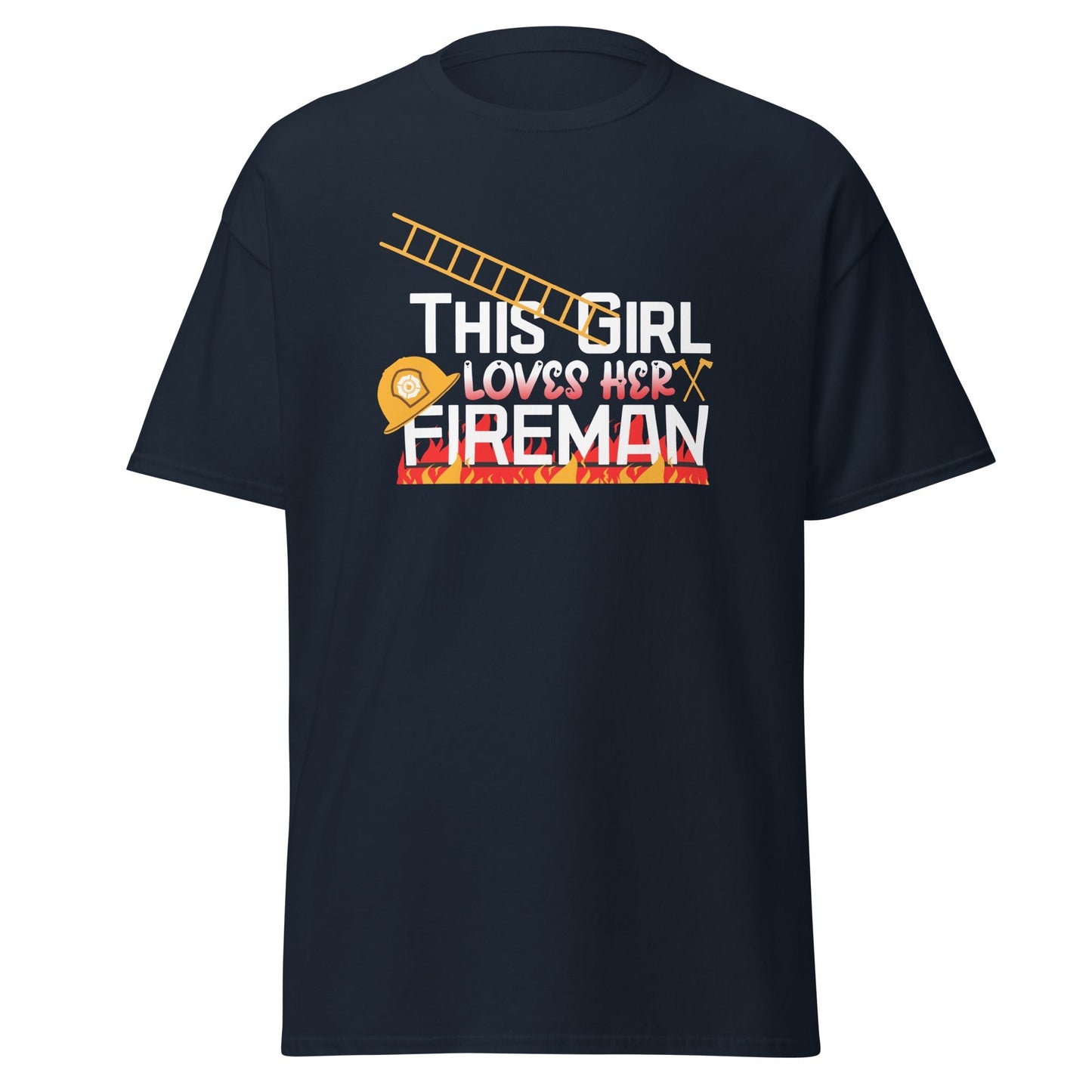 This Girl Loves Firefighter T-Shirt – Heartfelt Firefighter Support Graphic Tee