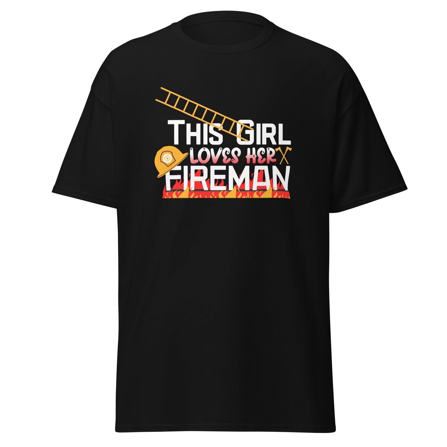 This Girl Loves Firefighter T-Shirt – Heartfelt Firefighter Support Graphic Tee