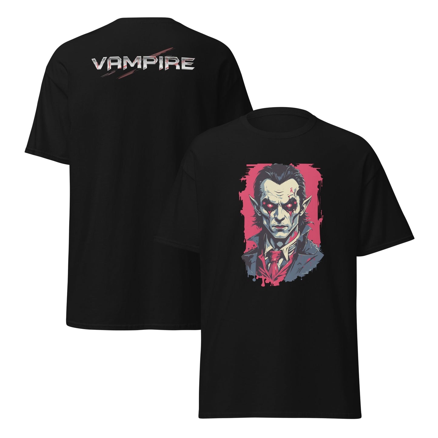 Bloodthirsty Vampire T-Shirt – Classic Horror Graphic Cotton Tee