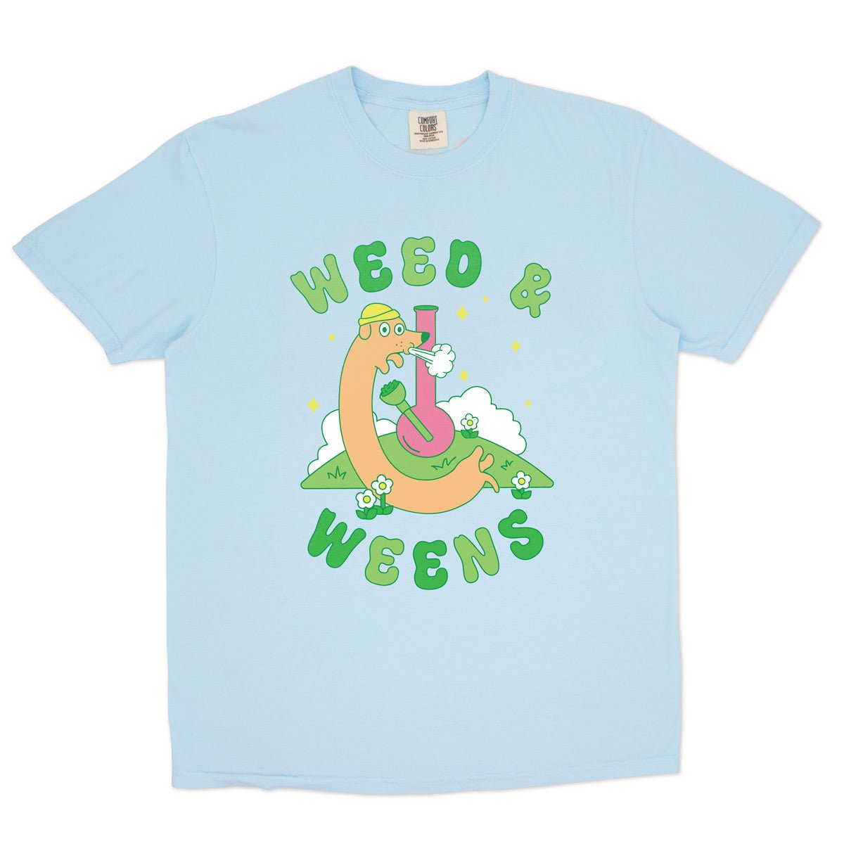 weed and weens unisex tee | cloud blue
