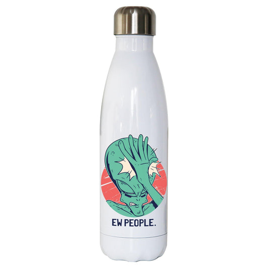 Alien facepalm funny water bottle stainless steel reusable