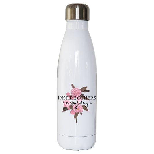Inspire inspirational motivational graphic design water bottle stainless steel reusable